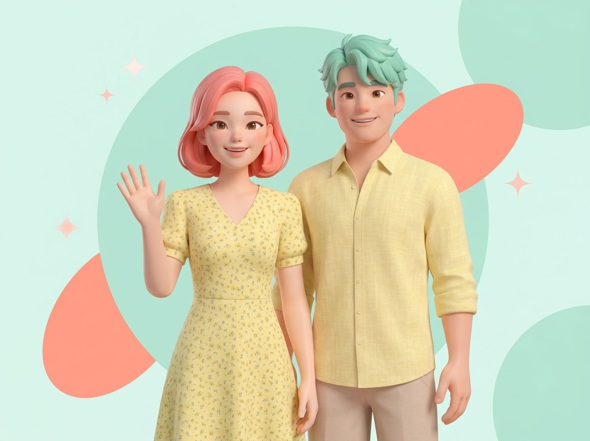 티키포의 두 캐릭터 티키와 포